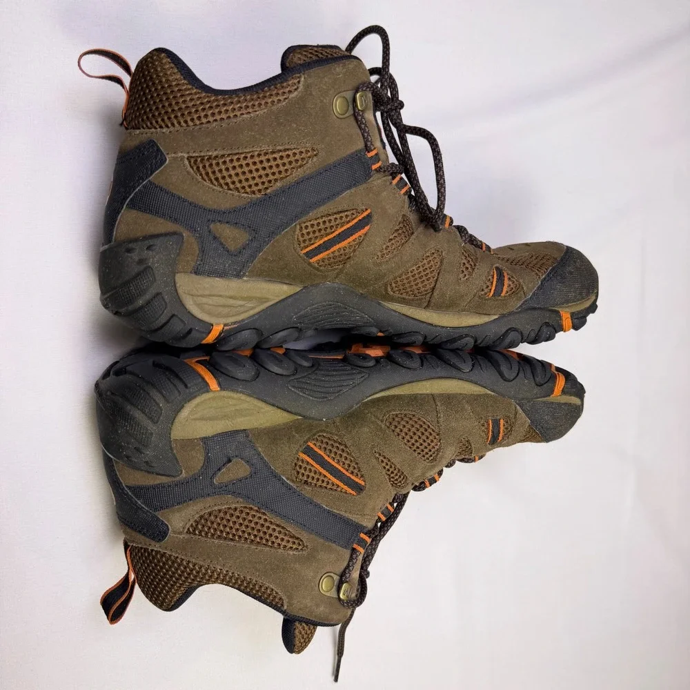 Merrell Alverstone Mid Waterproof Hiking Boots Mens 8‎ Brown Trail J375804C